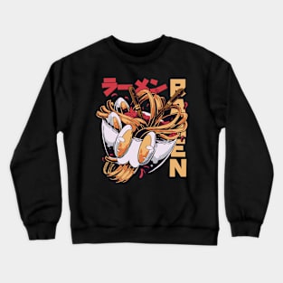 Anime Style Ramen Illustration Crewneck Sweatshirt